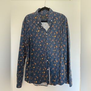 Massimo Dutti Mens Button Down Shirt XXL